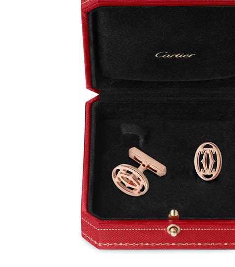 cartier double c cufflink.